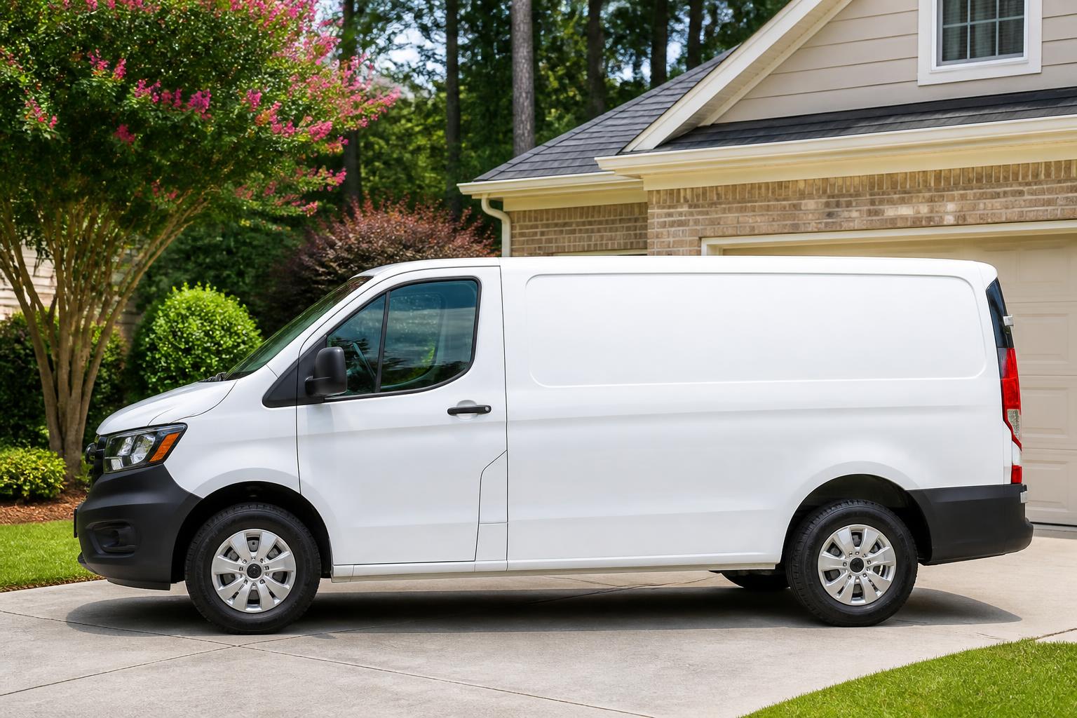 Greeneway Garage Door Repair service van in a North Augusta driveway